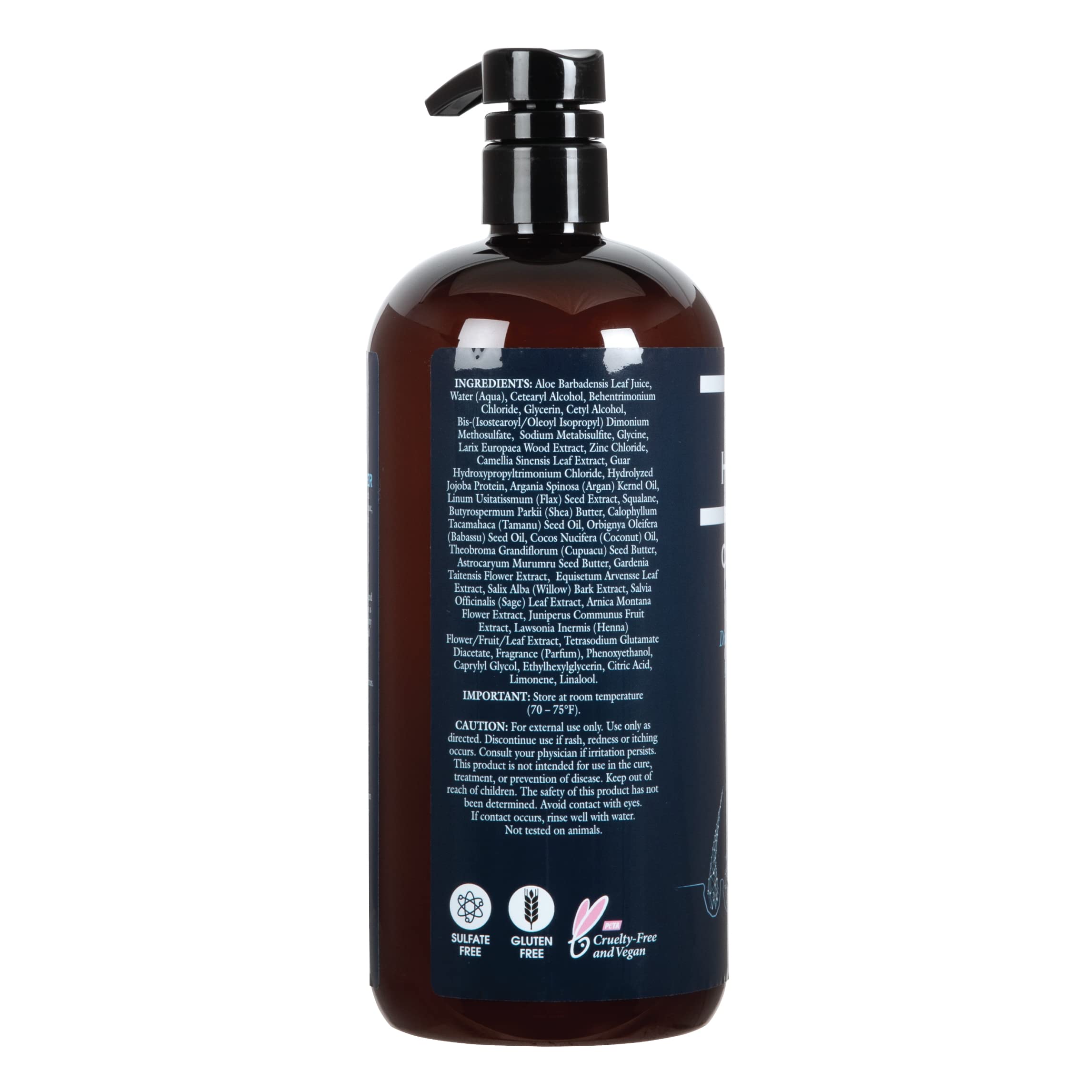 Ginger Lily Farms Salon Formula Capillusil Hair Growth Conditioner for All Hair Types, 100% Vegan & Cruelty-Free, 32 Fl Oz